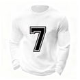 thumbnail image 4 of Donemore Men's Elastic Waffle Knit Long Sleeve Round Neck Top with Print for Fitness and Home Loungewear, 4 of 4