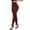 Yoga 4#Wine, variant on WAYUTE Women's Leggings Tummy Control Lace Design Soft Elastic Comfortable Breathable Casual Stretchy Fit Running L