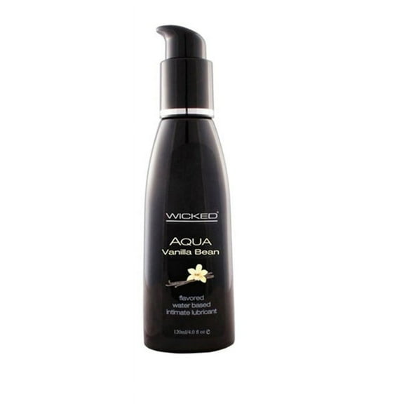 Wicked Aqua Flavored Water Based Lubricant - Vanilla Bean - 2 oz