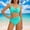 Mint Green, variant on Bathing Suit for Women Swimsuits Plus Size Bathing Suits Curvy Solid Color High Waisted Womens Bikini Swimsuits Hawaii for Large Bust and Support M