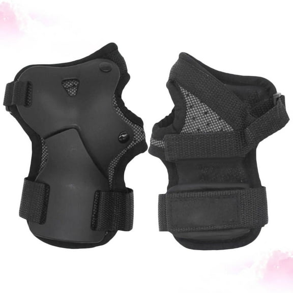 COSMOBETTY Durable Sports Gloves for Protection Use Made of Latex Black Non Slip for Skating Size L