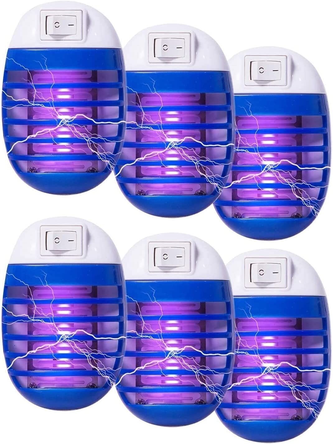 6 Packs Indoor Bug Zapper Fly Killer Electronic Insect Killer Indoor Mosquito Zapper