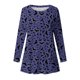 thumbnail image 4 of Blusa suelta informal de manga larga con cuello redondo y bolsillo para mujer, Tops estampados de Halloween Pompotops hdfakjf4482, 4 of 4