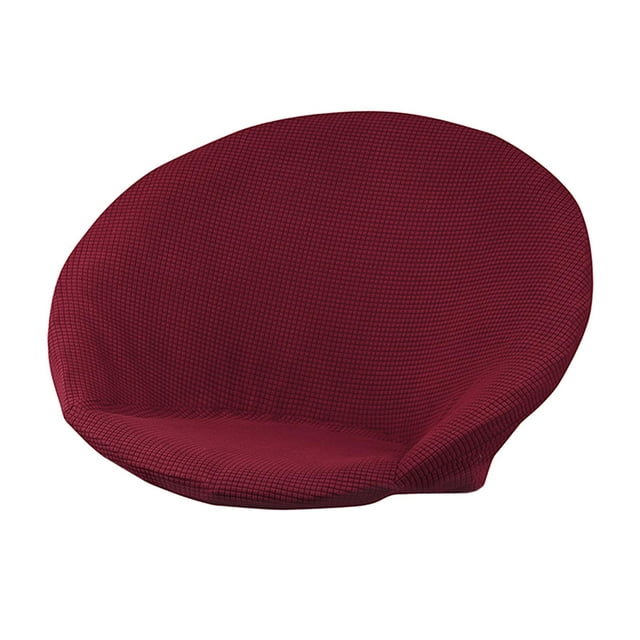 Round Jacquard Saucers Chair Cover High Stretch Polyester Moon Chair Cover Living Room Furniture Protection Washable , red, size red