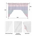 thumbnail image 6 of Colorful Stripe Kitchen Curtains Swag Valance for Windows/Bathroom/Cafe, Modern Pink Purple Blue Vertical Striped Rod Pocket Drape Panel Swag Curtains Valance for Bedroom/Living Room 56"x36", 6 of 6
