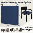 thumbnail image 4 of UNIKOME Outdoor Chair Cushions 19 x 19 x 3 Inch Waterproof Outdoor Seat Cushions for Patio High Density Sponge Filling Patio Chair Cushions Pack of 4 Garden Sofa Couch Chair Pads, Navy, 4 of 7