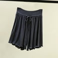 thumbnail image 5 of SROBPTY Womens Pajama Shorts Solid Drawstring Elastic High Waist Wide Leg Pants, 5 of 5