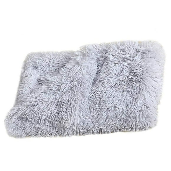 Methold Manta TureClos para mascotas, alfombrilla de felpa para animales pequeños, almohadilla cálida y suave, alfombra de 2 capas, cama, sofá, Suministros para perros gris claro L Methold PT000210-03