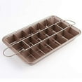 thumbnail image 3 of 18 Cavity Brownie Baking Pans Removable Non-stick Cake Mold Cake Pan High-carbon Steel 8*12 inch, 3 of 6