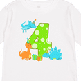 thumbnail image 4 of Inktastic Dinosaur Party-fourth Birthday Boys or Girls Long Sleeve Toddler T-Shirt, 4 of 5