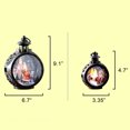 thumbnail image 2 of Innerwin Lanterns Santa Print LED Lights Table Lamp Nightstand Christmas Night Light Snowman Printed Xmas Top Handle Rustic Santa Claus Bronze-Large, 2 of 2