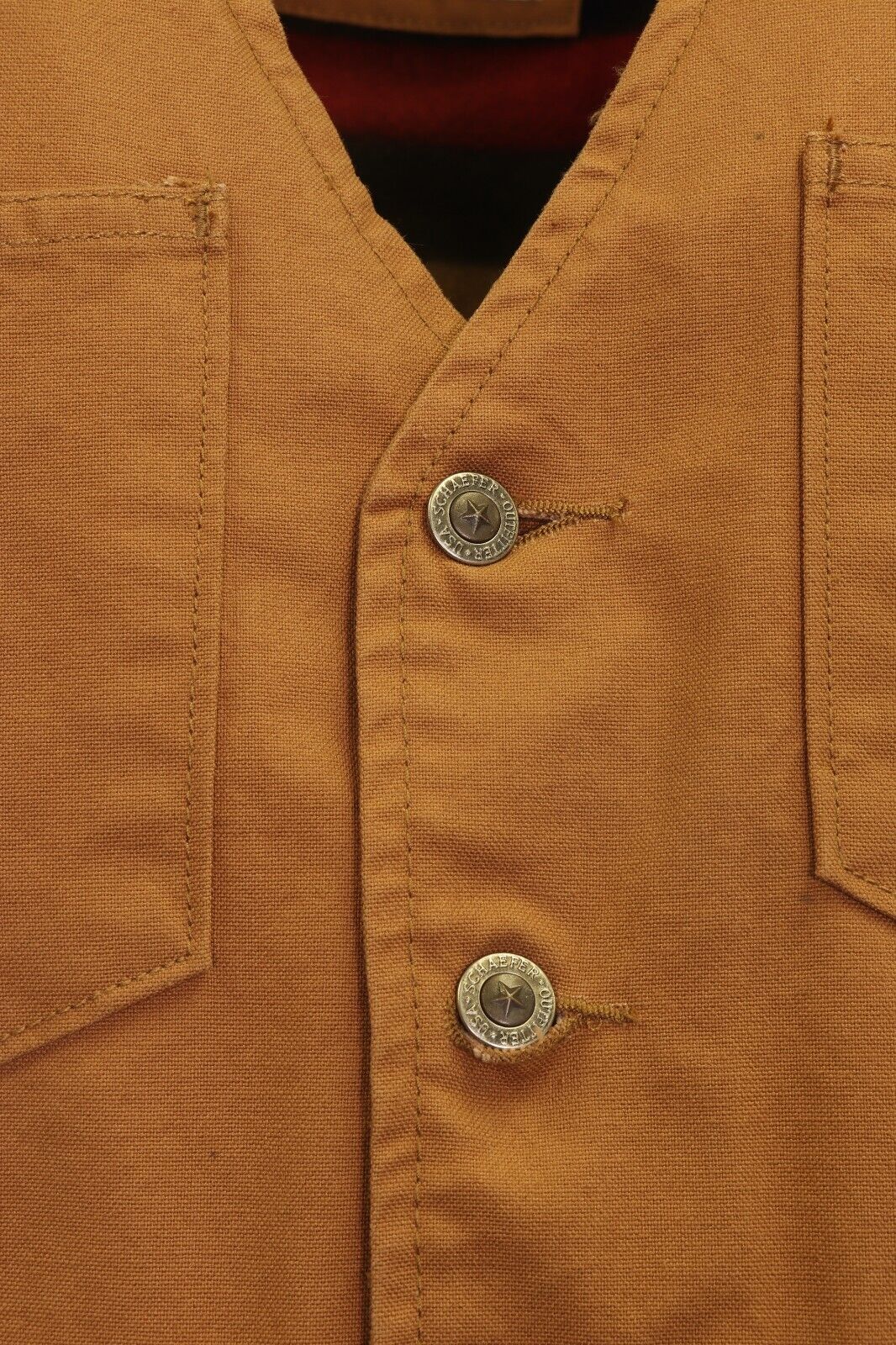 Schaefer Outfitter Men's Saddle Blanket Lined Vest - Vintage Mesquite Brown, Sizes XS-2XLT