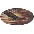 thumbnail image 5 of American Flag Eagle Round Carpet Circle Rug Outdoor Patio Area Rug Washable Large Area Rugs Hallway Room Decor Fitness Mats, 5 of 8