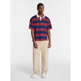 thumbnail image 2 of No Boundaries Striped Rugby Shirt with Short Sleeves, Men's XS-4XLT, 2 of 5