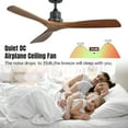 thumbnail image 3 of "Sofucor 52"" Indoor/Outdoor Wooden Ceiling Fan, 3 Blades, Remote Control, No Light, for Patio or Living Room", 3 of 10