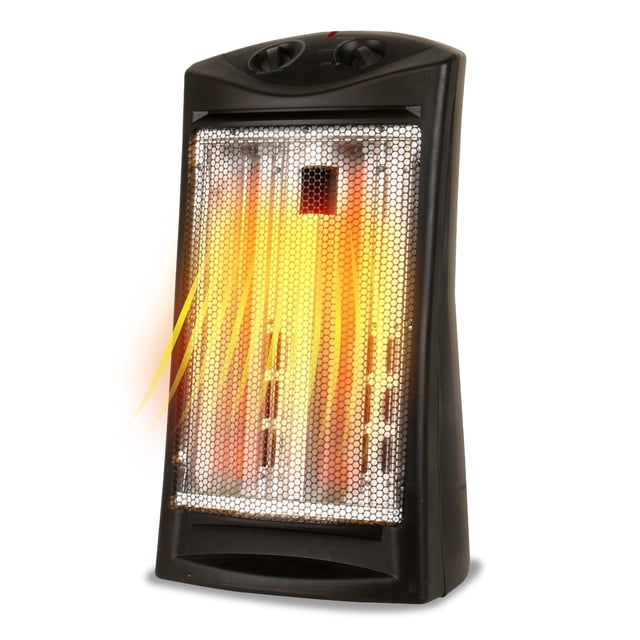 Calefactor de Torre de Cuarzo Radiante Infrarrojo BLACK+DECKER 1500W Interior Negro