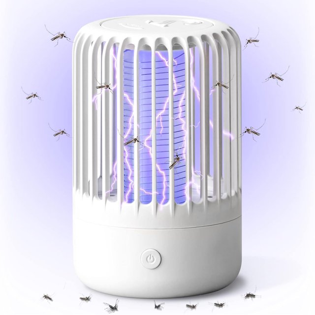 Dispositivo innovador para el control de mosquitos, matamoscas inalámbrico con sensor diurno y nocturno para una versatilidad inigualable, portátil y seguro para uso en interiores y exteriores