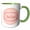 Green/White, variant on 3drose, Simple Text of Be Kind, 11oz Two-tone Blue Mug