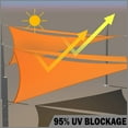 thumbnail image 3 of ShadeMart 11' x 20' x 22.8' Custom Size Orange Triangle Waterproof Sun Shade Sail Canopy Awning Shelter, 95% UV Blockage Water Resistant, Outdoor Patio Garden Carport (We Customize Size), 3 of 5