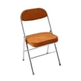 thumbnail image 4 of Lipstore Chaise Pliable Chaise de Bureau Dossier Portable Chaise de Lecture Siège Rembourré Réunion Brun, 4 of 8