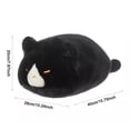 thumbnail image 2 of Crouching Cat Plush – Soft Ginger Cat Stuffed Animal with High-Elastic PP Cotton – Kawaii Cat Pillow for Relaxation, Nap, Home Decor – Black, 2 of 5