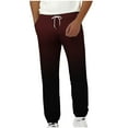 thumbnail image 2 of Mens Tapered Leg Sweatpants with Pockets and Drawstring Fleece Lined Pants Trendy Gradient Printed Elastic Waist Athletic Workout Joggers Pant, 2 of 5