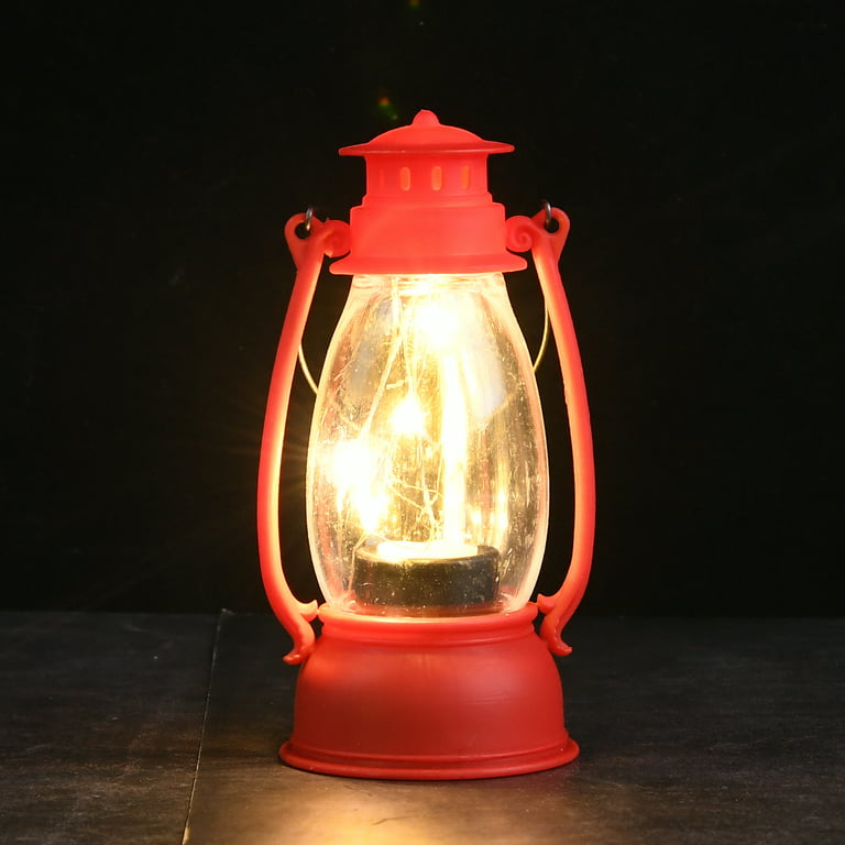 Xmmswdla Vintage Style Lantern,Flickering Flame Effect Tabletop Lantern Indoor/Outdoor Hanging Lantern,Decorative Candle Lantern Christmas Lights