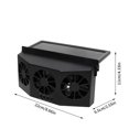 thumbnail image 3 of 3 Hole Solar Car Exhaust Fan Embedded No Peculiar Smell Low Consumption Solar Powered Car Ventilator Front/Rear Window Radiator Black, 3 of 9
