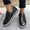 Black, variant on Herrnalise New Style Sequined Flat Lace-up Casual Women's Single Shoes Shallow Mouth Platform Shoes Women Shoes on Clearance