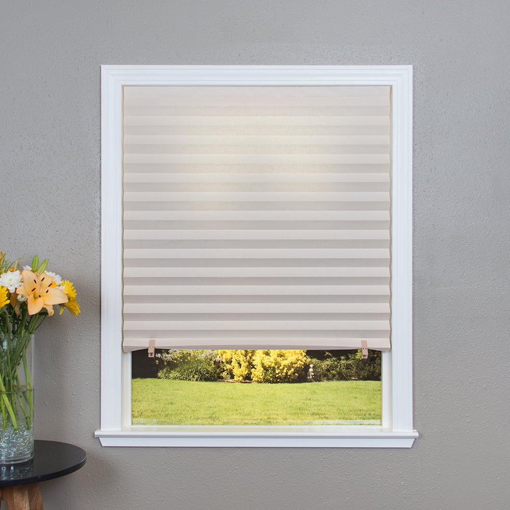 Redi Shade No Tools Original Light Filtering Pleated Paper Shade Natural, 36" W x 72" L, 6 Pack