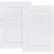 Utopia Towels 2 Pack Cotton Banded 985 GSM Bath Mat Washable 21x34" Shower Mat, White