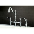 thumbnail image 2 of Kingston Brass KS1271PKXBS Duchess Bridge Kitchen Faucet with Brass Sprayer, Polished Chrome, 2 of 6