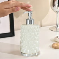 JingChun Hand Soap Dispenser Modern Dish Soap Dispenser Countertop 420 ML Hand Lotion Pump Bottle Plastic Lotion Container Liquid Hand Soap Jar Shower Dispenser Décor