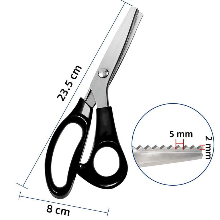Fabric Scissors, Zigzag Scissors, Professional Tailor'S Scissors, Pinking  Scissors For Fabrics For Sewing By The Meter, Stainless Steel Zigzag