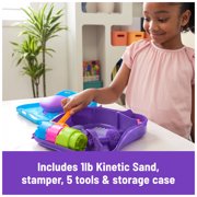 Kinetic Sand, SquishMotion Playset with 1lb Play Sand, Stamper & 5 Tools