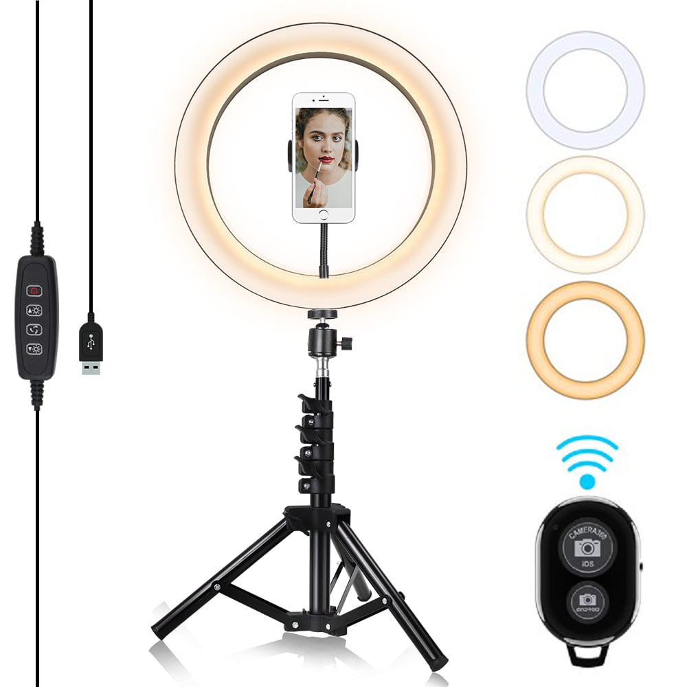 YouTube Photography Video Shooting Aluminum Alloy Neewer Tabletop Light Stand Base for LED Panel and Ring Light Portrait 15.4-27 inches Adjustable Support Bracket for Make Up Live Show Selfie 