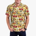 thumbnail image 4 of Vsdgher Vehicles Print Men's Short Sleeve Stretch Polo Shirt, Moisture-Wicking Performance Polo Shirt, 4 of 8