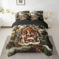 thumbnail image 2 of jejeloiu Christmas Manger Theme Bedding Comforter Set 7 Pieces,Happy New Year Full Bedding Set,Marry Xmas Tree Fitted Sheet Flat Sheet For Boys Girls,Lightweight Bedroom Decoration Reversible, 2 of 8
