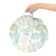 thumbnail image 2 of Cactus Round Floor Cushion with Handle, Prickle Plants Botanical Hand Drawn Like of Cacti Outline Drawings, Pillow for Living Room & Dorms, 18" Round, Dark Seafoam and Pale Green, by Ambesonne, 2 of 4