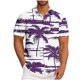 thumbnail image 2 of Mens Casual Manga Corta Botón Abajo Camisas Impresas Bolsillo Botón Turndown Cuello Top Blusa Camisa, 2 of 5