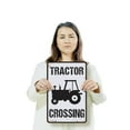 thumbnail image 3 of Vintage Style Tractor Crossing Farm 11 Inch x 17 Inch Novelty Plastic Sign Slow Roll Green Steel Durable Weatherproof Perfect for Barn Roads Fields Driveways Fun Gift for Farmers, 3 of 6