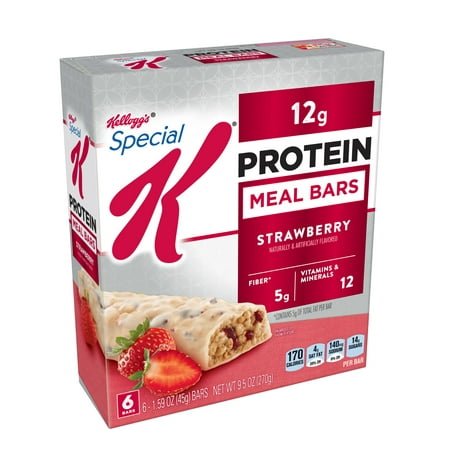 Kellogg's Special K Strawberry Protein Meal Bar Value Size 9.5 oz 6 (The Best Meal Replacement Bars)