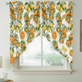 thumbnail image 2 of Orange Lemons Swag Valances for Windows 2 Pack, Kitchen Window Curtains 36 Inch Length, Summer Botanical Farmhouse Vintage Art Privacy Swag Curtains for Living Room/Bathroom with Rod Pocket 36"x36", 2 of 8