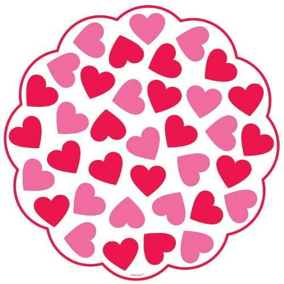 doilie printed paper valentine