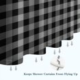 thumbnail image 6 of Gray Black Checkerboard Checkered Pattern Shower Curtain 72"x84" ,Bathroom Decorative Shower Curtains Set with 12 Hooks,Modern Waterproof Washable Shower Curtain, 6 of 6