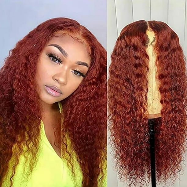 Ladies Front Lace Wig Set Black Mid length Curly Hair Simulation