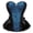 Black Blue, variant on Corset Top Women Outfit Lingerie Lace up Plus Size Gothic Ladies Basques Halloween Blue XS