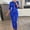 Blue, variant on Morttic Women's Casual Zipper Mid-Sleeve Dress – Solid Color Relaxed Fit Tee Dress Comfortable Daily Wear Black,XL
