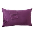 thumbnail image 2 of Bangcool Set of 2 Soft Cotton Solid Color Pillowcases Pillow Cover for Home Bedroom Hotel Travel, Standard Size, 2 of 3