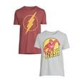 thumbnail image 2 of DC Comics The Flash Men's & Big Men's Graphic Tee Shirts, 2-Pack, S-3XL, 2 of 6